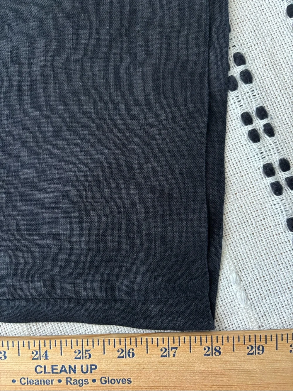 COS Black Linen Wide Leg Pull-On Pants Size 4 Minimalist